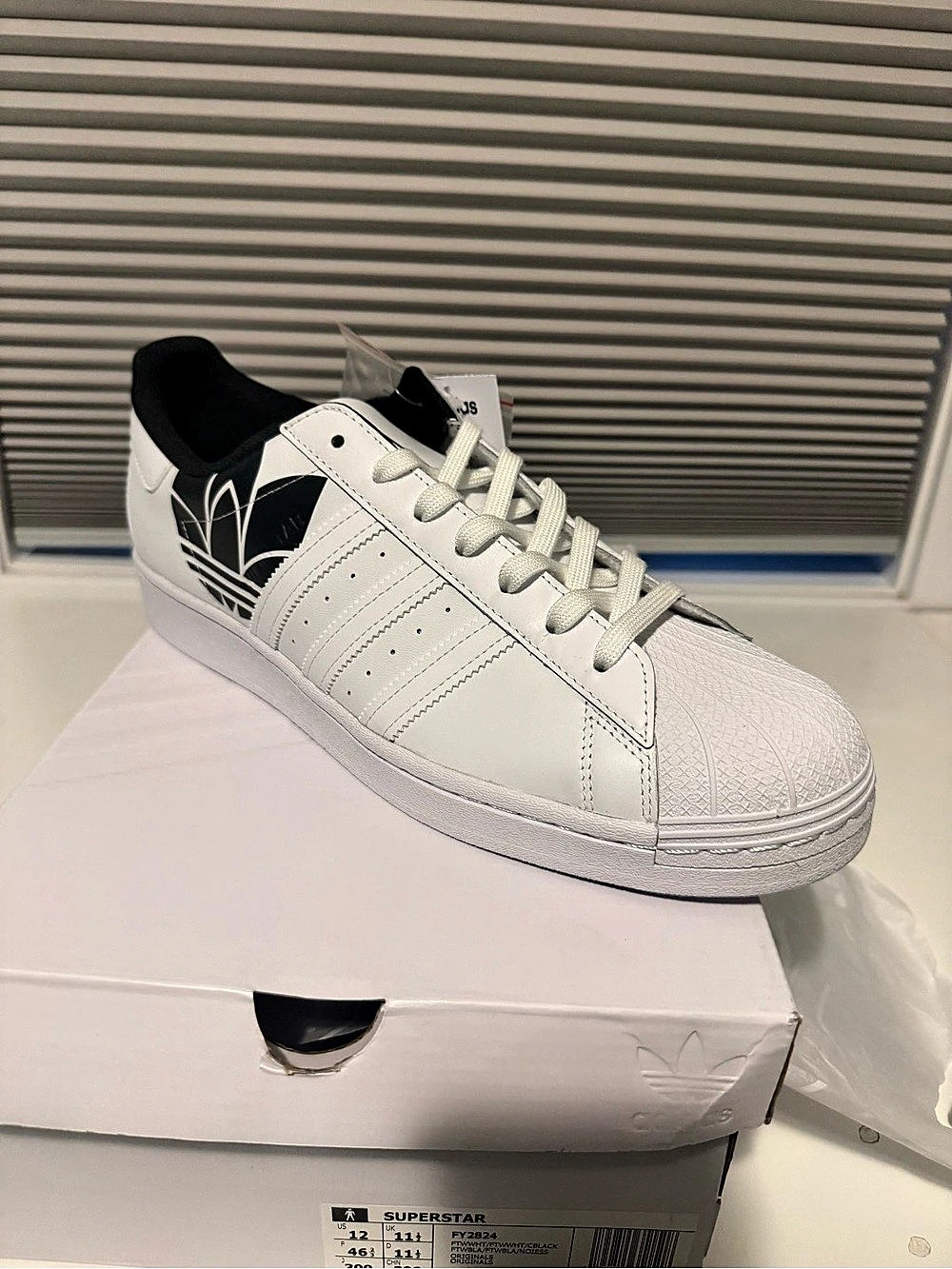 adidas Superstar Sneakers White & Black US 12 NWT